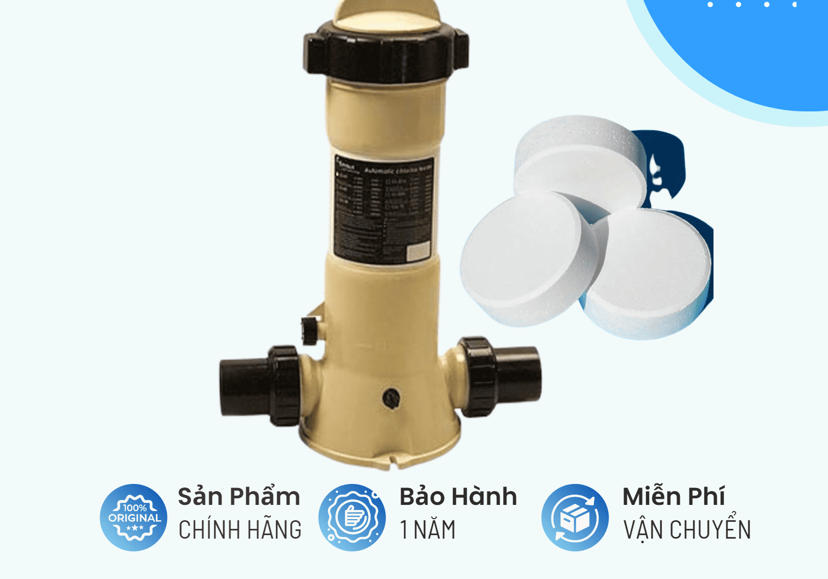 BÌNH CHÂM CHLORINE VIÊN TỰ ĐỘNG EMAUX CL-01